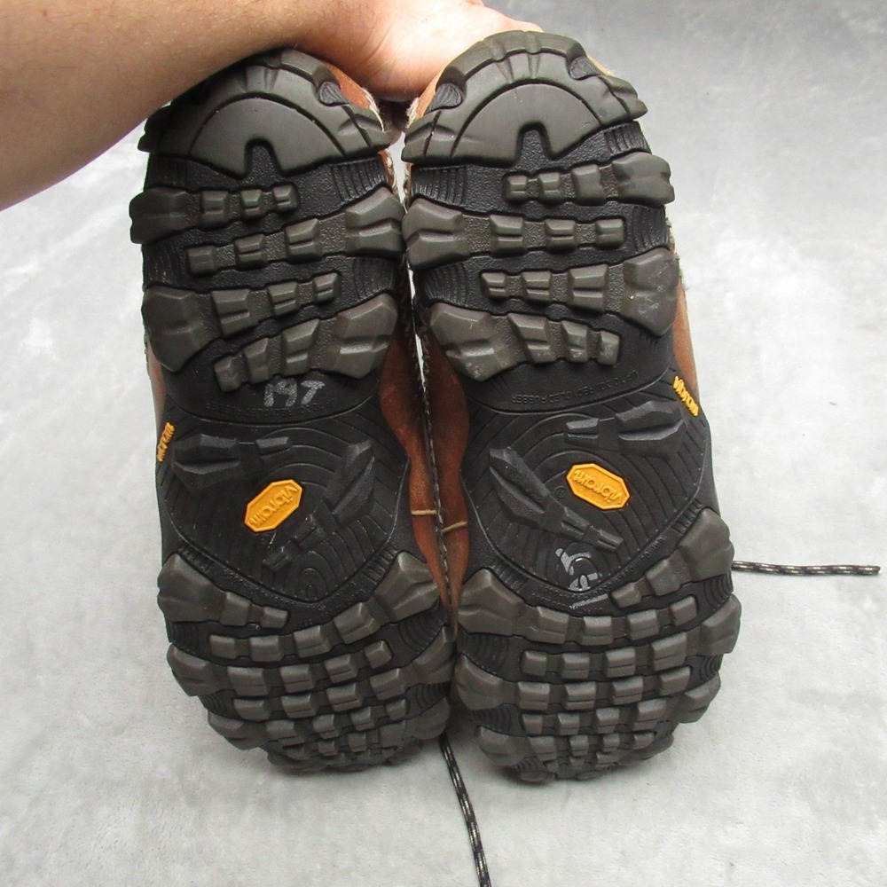 Patagonia Mens 14 Mid Boots Brown Leather Vibram Ranger Smith Waterproof Lace Up - Picture 9 of 16